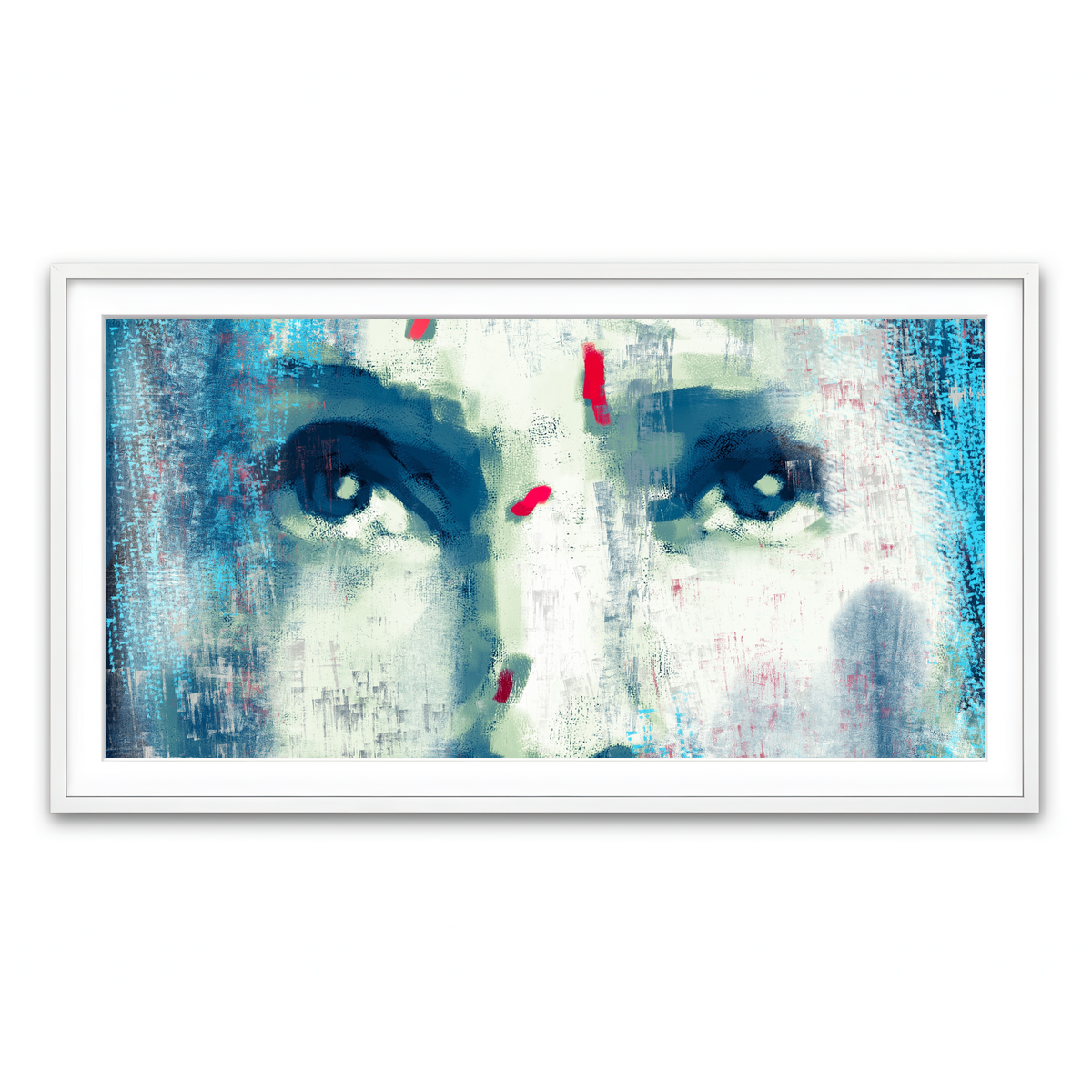 Framed Print 2x1 White