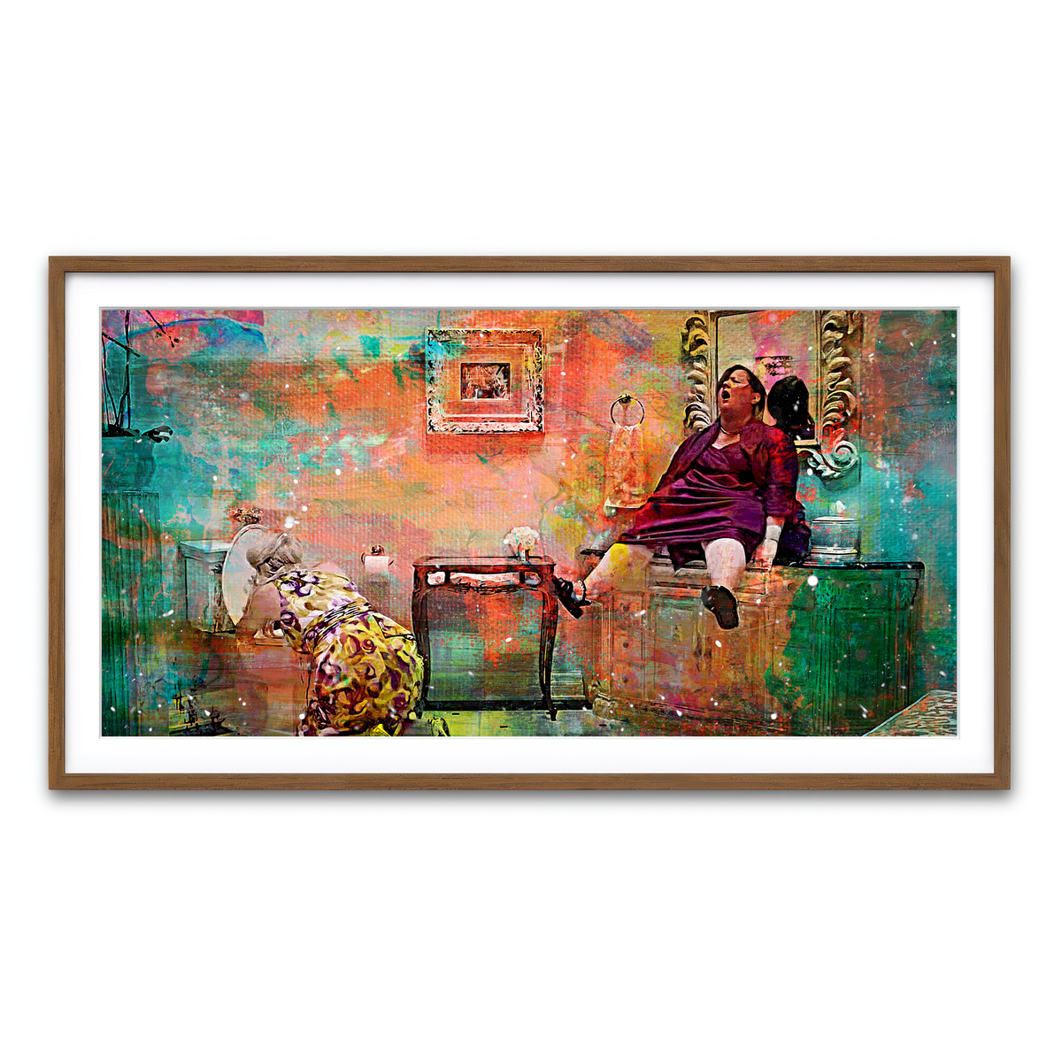 Framed Print 2x1 Walnut