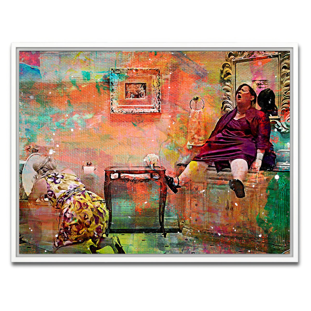 AUTO-MOCKUP WHITE | Bridesmaids Get Sick | 1 Piece | White Framed Canvas | group=4x3