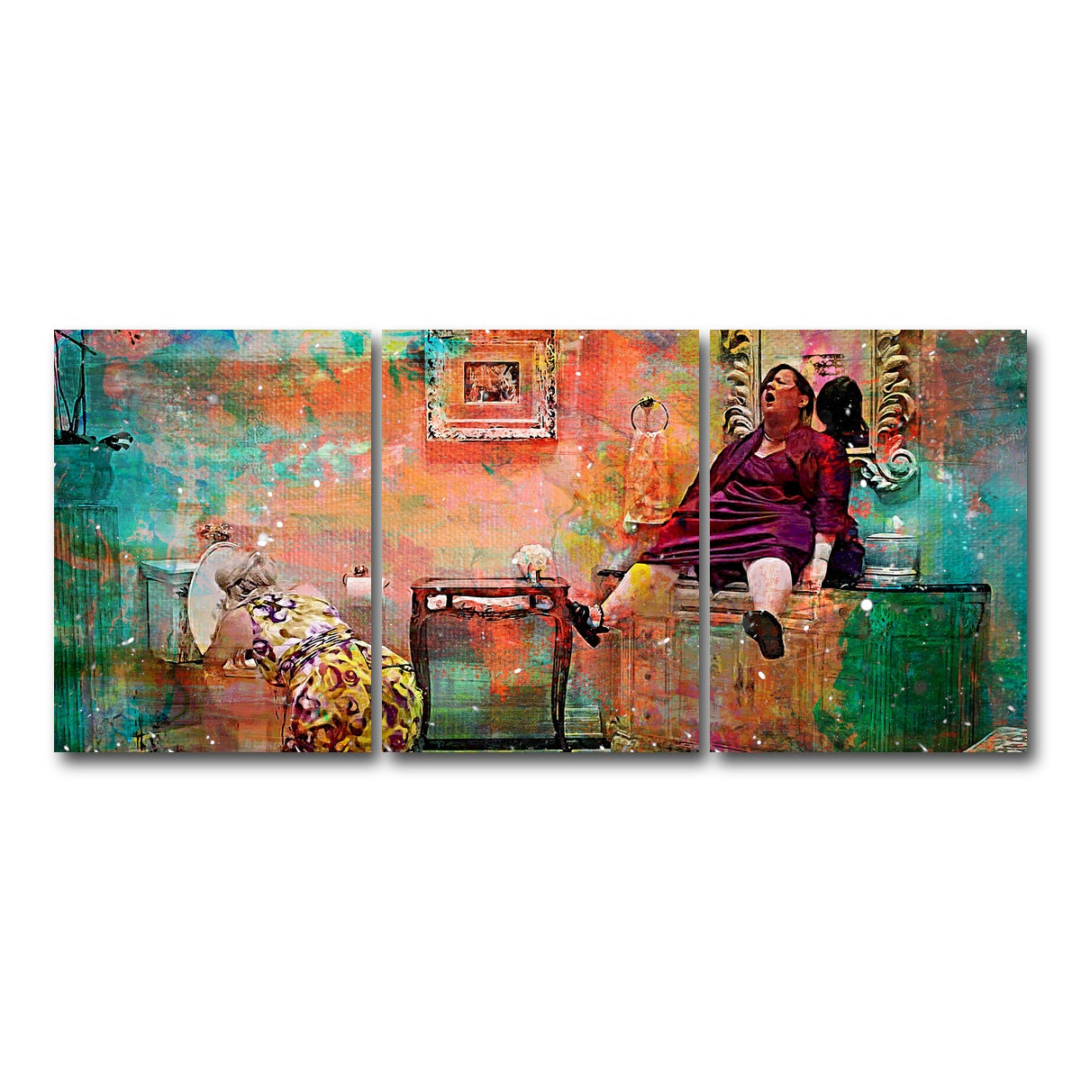 AUTO-MOCKUP WHITE | Bridesmaids Get Sick | 3 Piece | Gallery Wrap Canvas | group=18x24