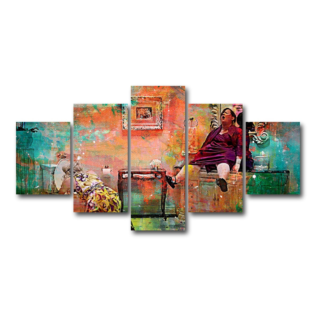 AUTO-MOCKUP WHITE | Bridesmaids Get Sick | 5 Piece | Gallery Wrap Canvas | group=5_short