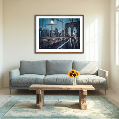 AUTO-MOCKUP ROOM | Bridge and Clouds Wall Art