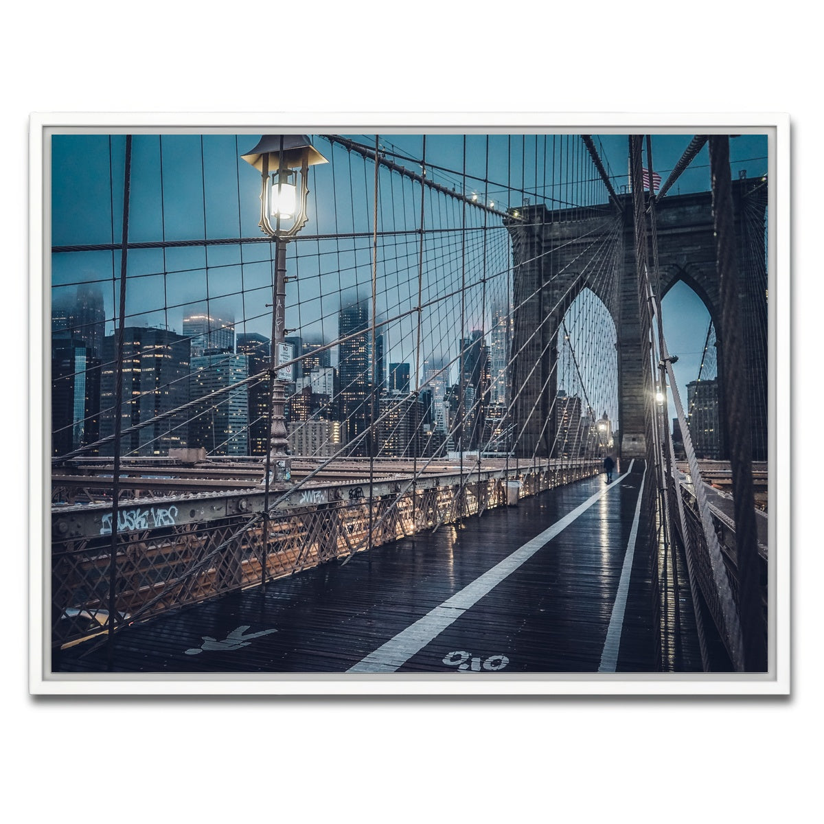 AUTO-MOCKUP WHITE | Bridge and Clouds | 1 Piece | White Framed Canvas | group=4x3