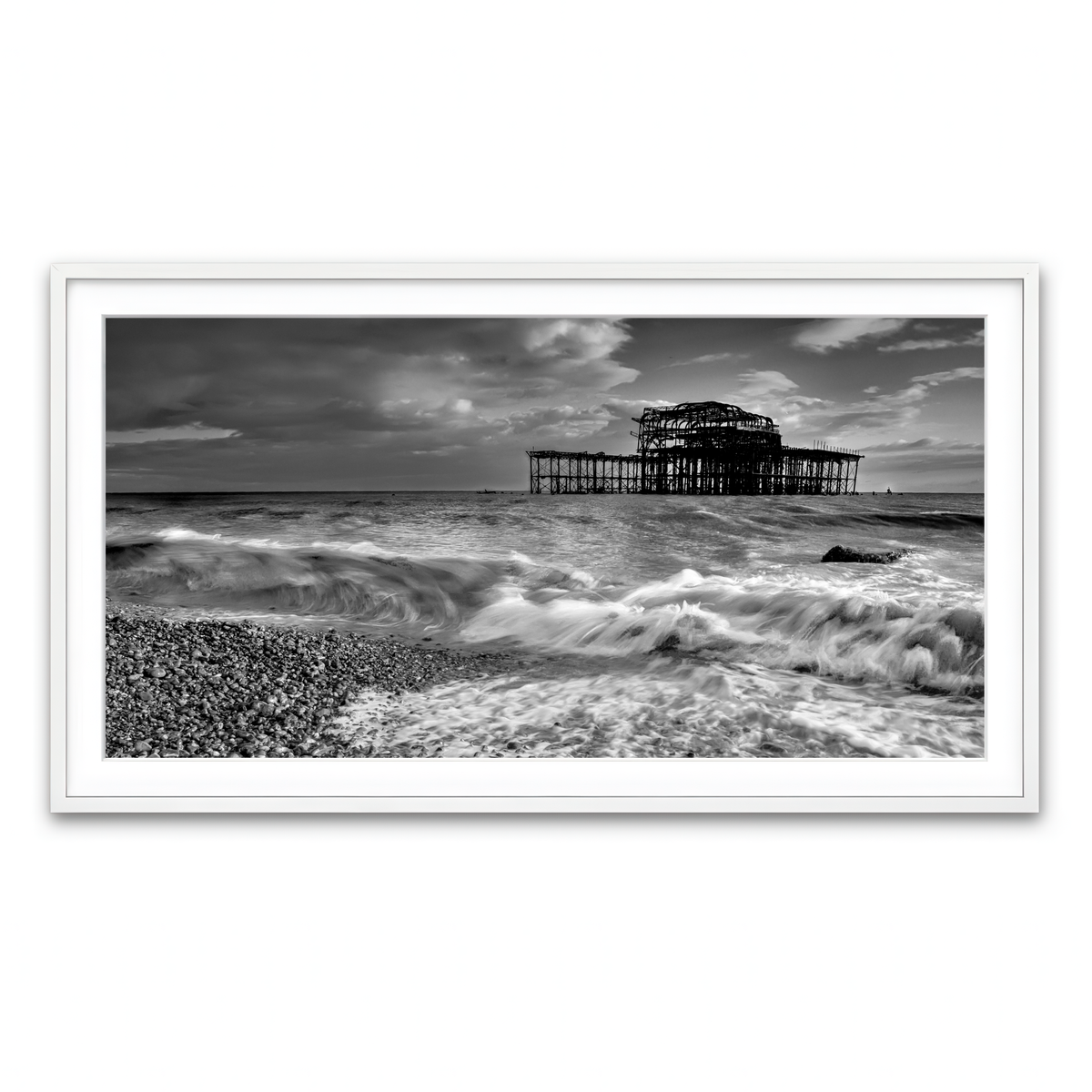 Framed Print 2x1 White