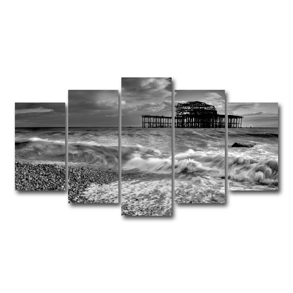 AUTO-MOCKUP WHITE | Brighton West Pier | 5 Piece | Gallery Wrap Canvas | group=5_normal