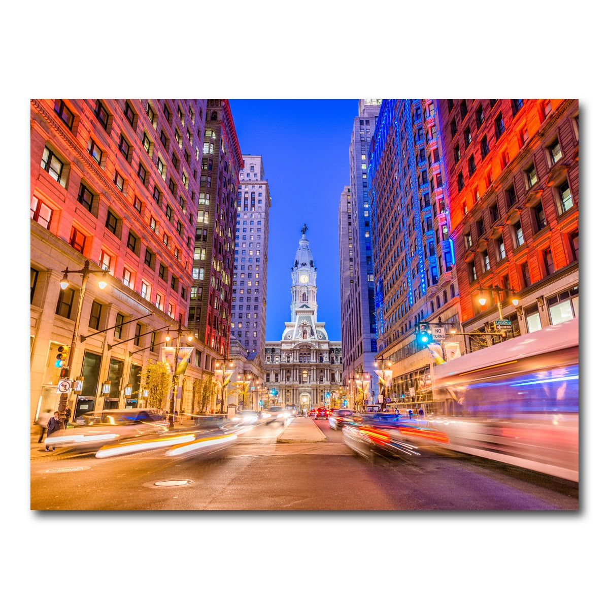 AUTO-MOCKUP WHITE | Broad Street with City Hall | 1 Piece | Gallery Wrap Canvas | group=4x3