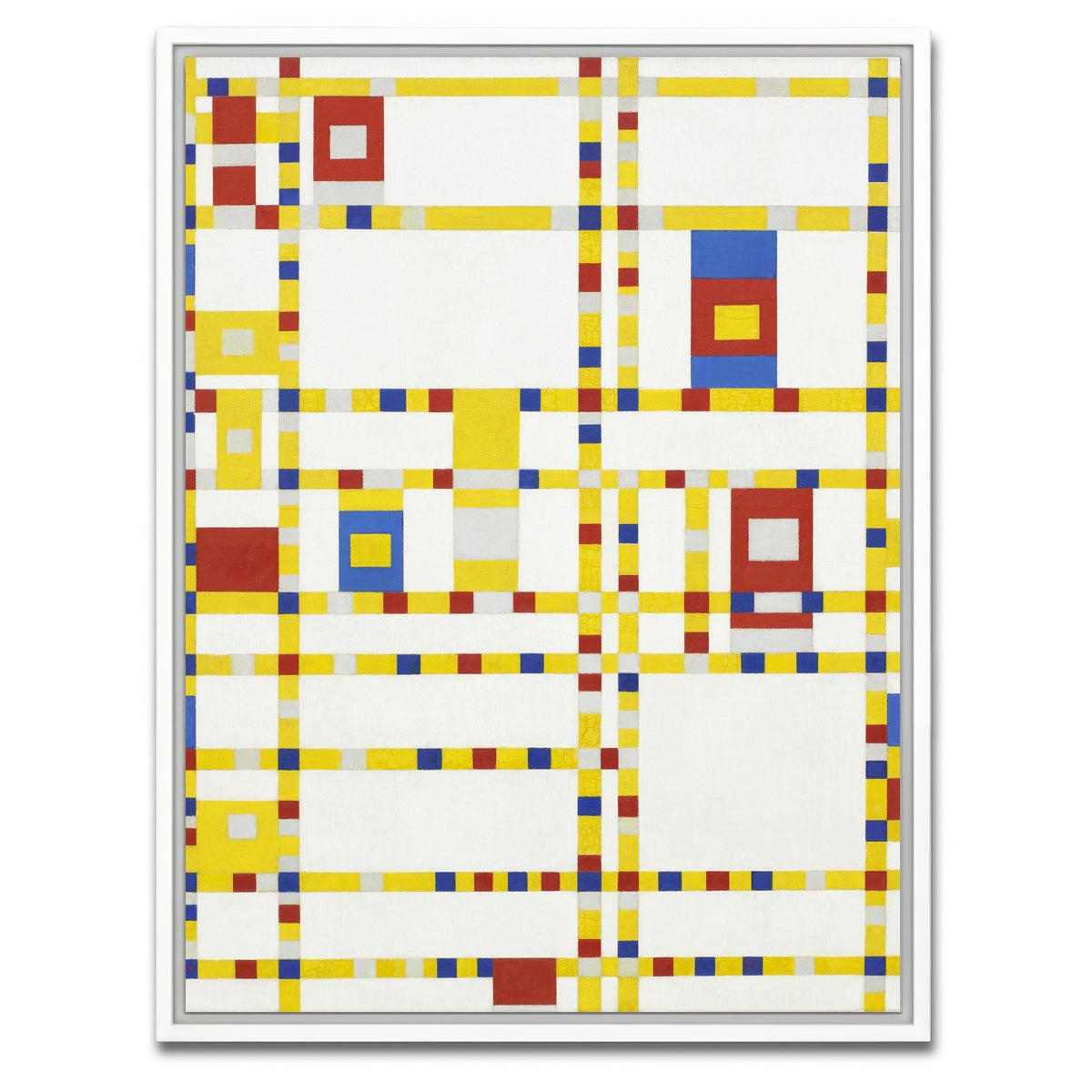 AUTO-MOCKUP WHITE | Broadway Boogie Woogie | 1 Piece | White Framed Canvas | group=3x4