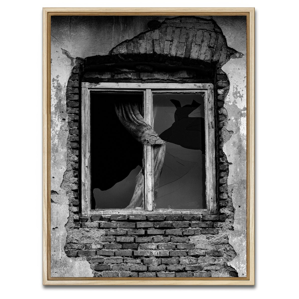AUTO-MOCKUP WHITE | Broken Window | 1 Piece | Natural Framed Canvas | group=3x4