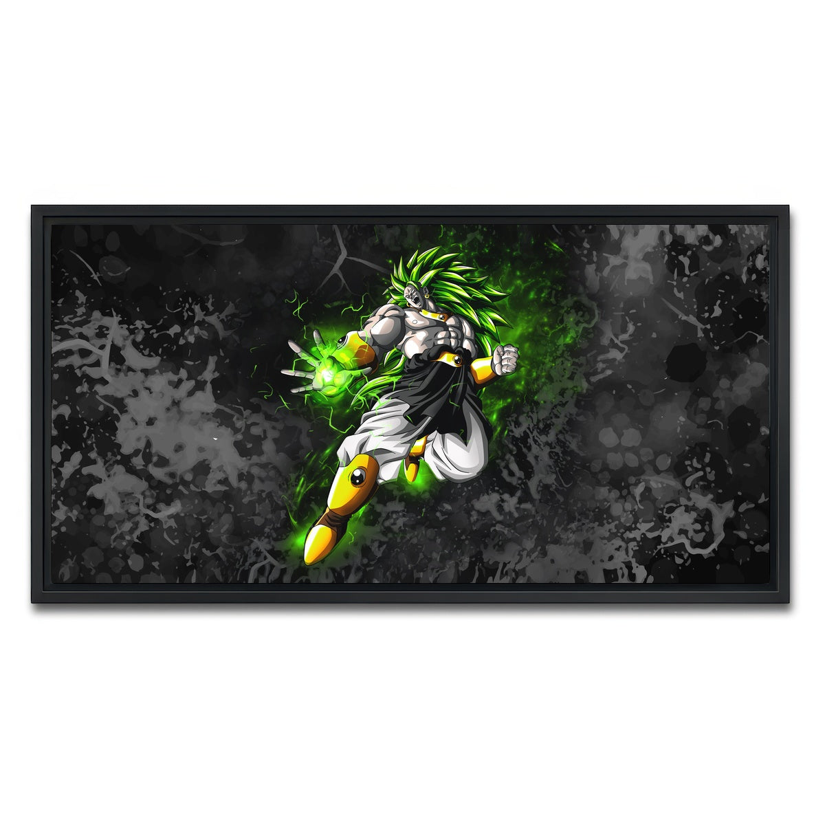 AUTO-MOCKUP WHITE | Broly | 1 Piece | Black Framed Canvas | group=2x1