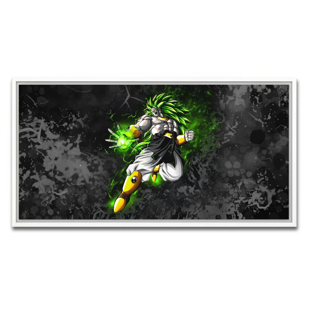AUTO-MOCKUP WHITE | Broly | 1 Piece | White Framed Canvas | group=2x1