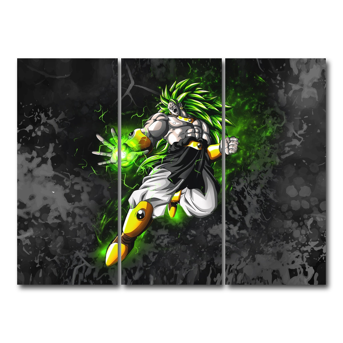 AUTO-MOCKUP WHITE | Broly | 3 Piece | Gallery Wrap Canvas | group=8x18