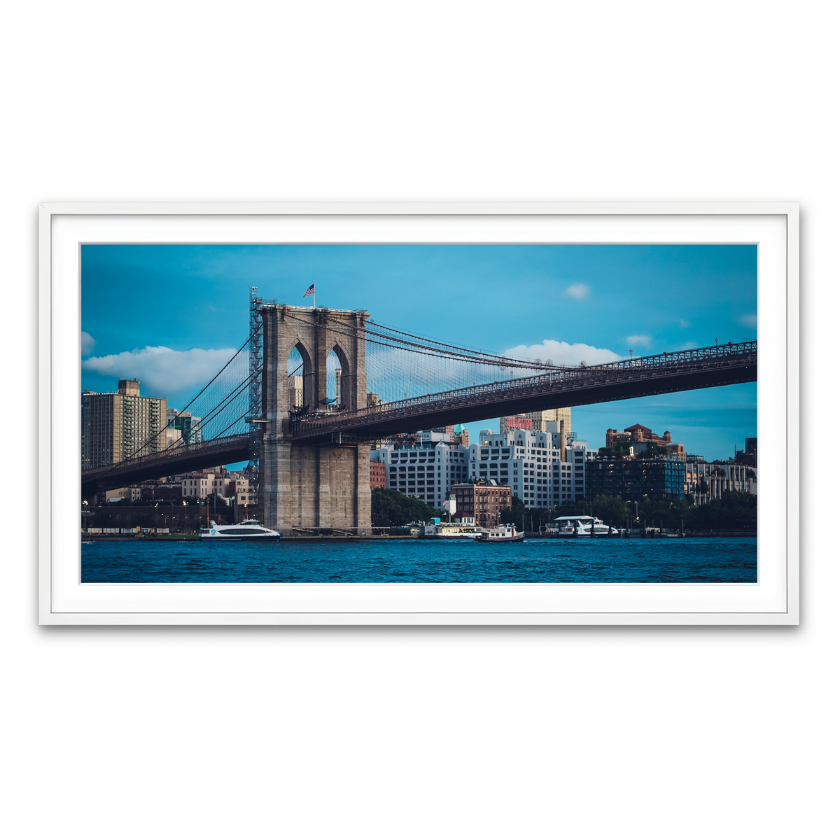 Framed Print 2x1 White