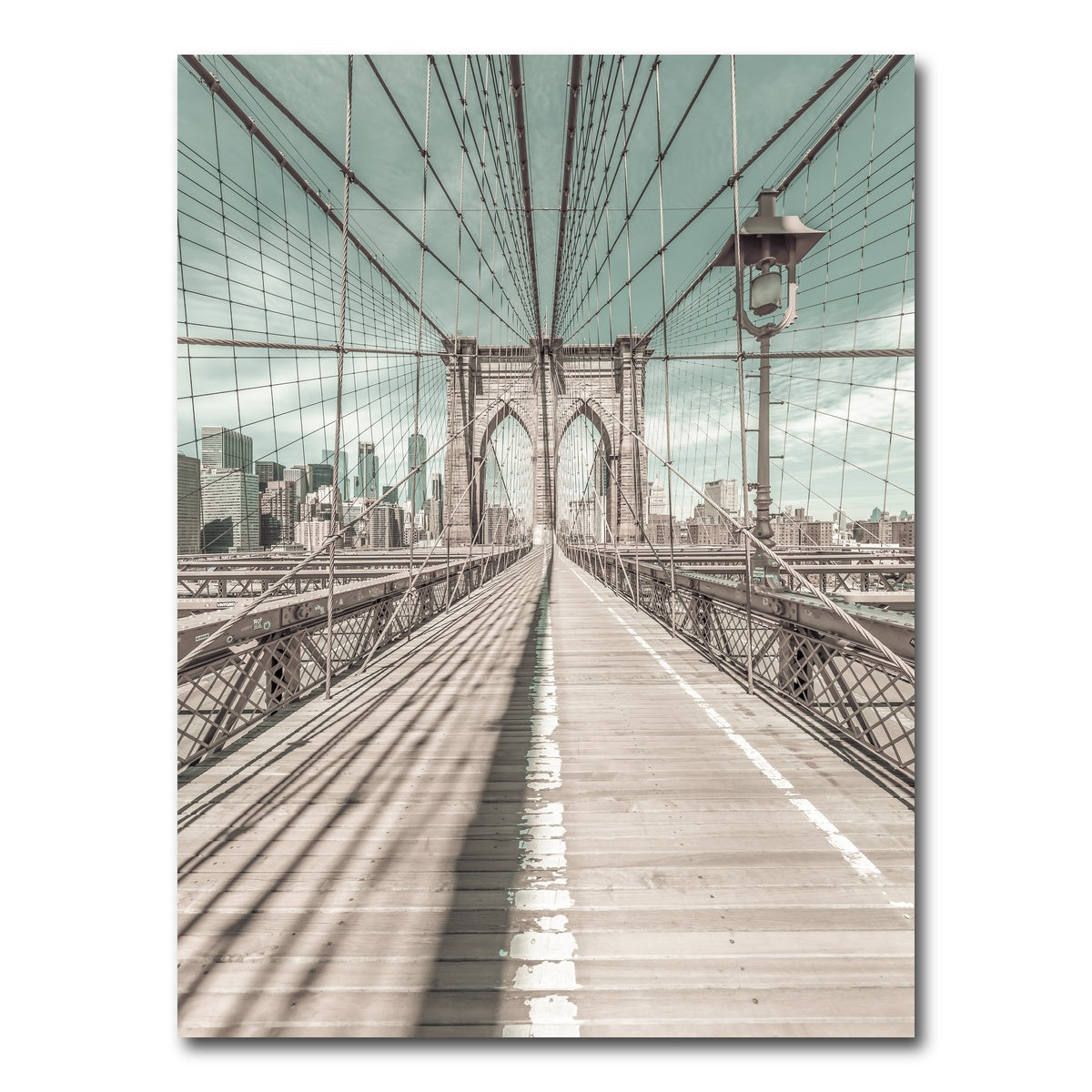 AUTO-MOCKUP WHITE | Brooklyn Bridge vintage style | 1 Piece | Gallery Wrap Canvas | group=3x4