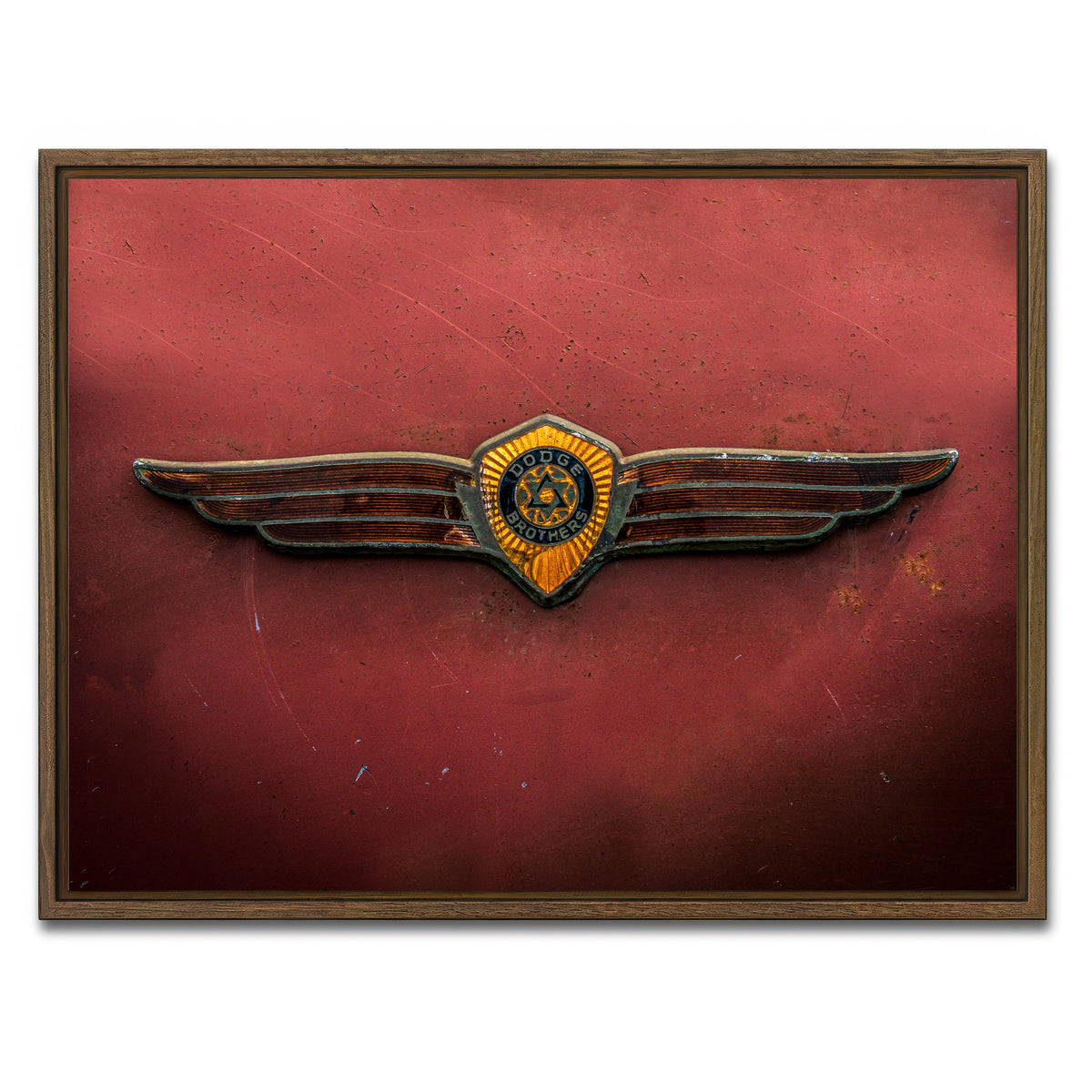 AUTO-MOCKUP WHITE | Brothers in Steel | 1 Piece | Walnut Framed Canvas | group=4x3