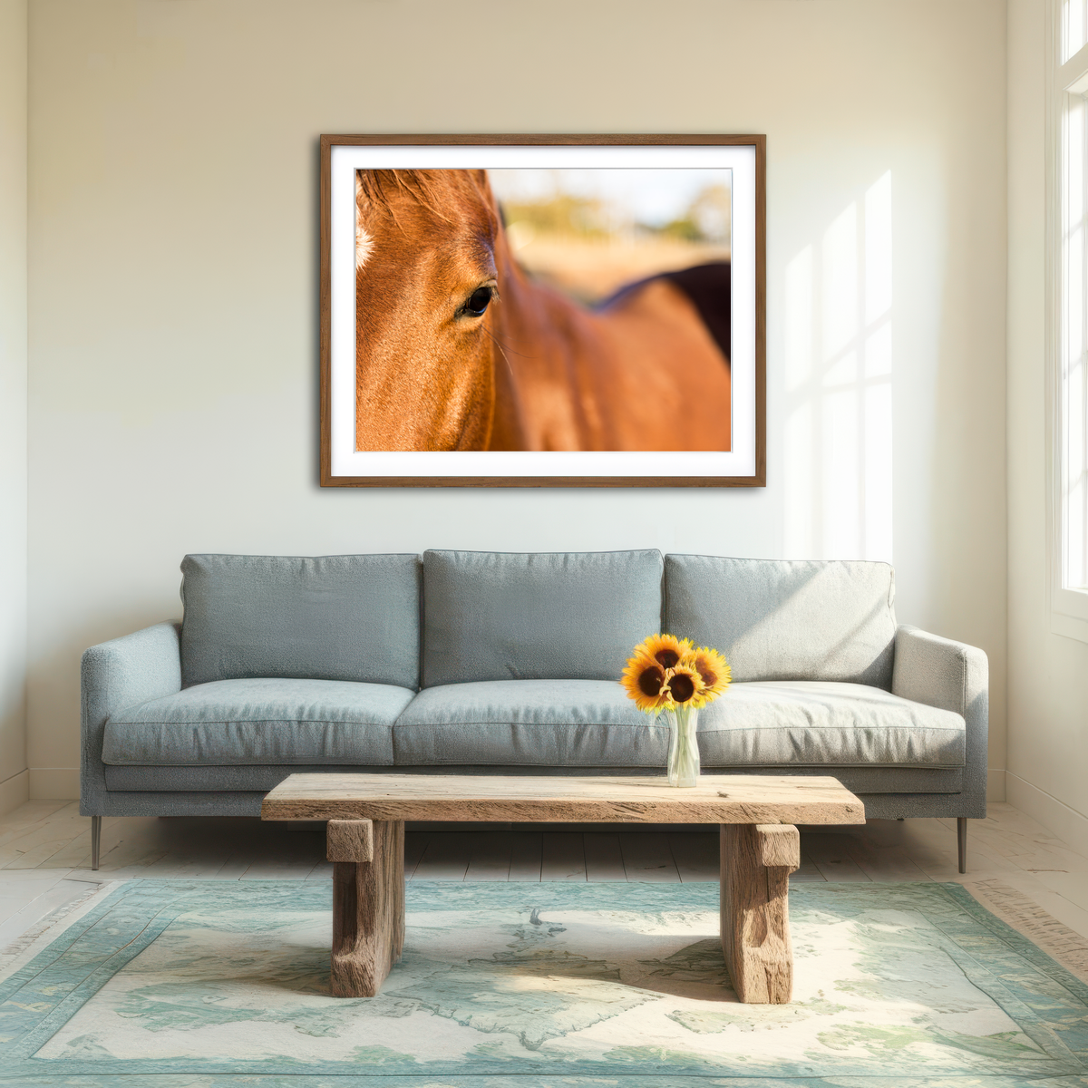 AUTO-MOCKUP ROOM | Brown Quarter Horse Wall Art