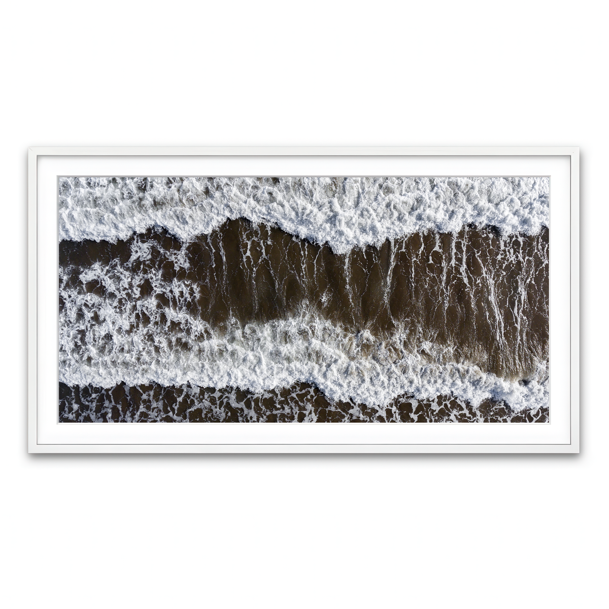 Framed Print 2x1 White