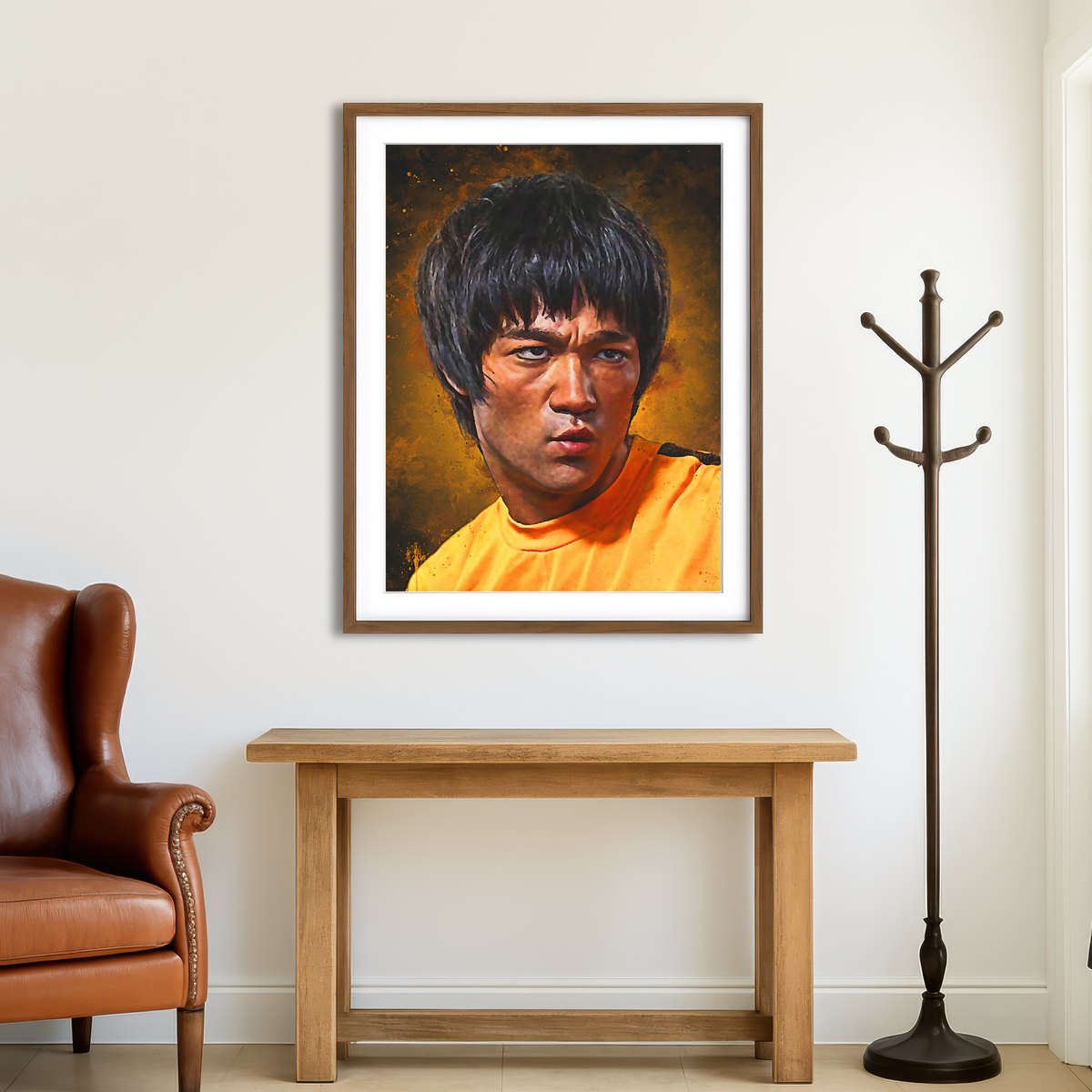 AUTO-MOCKUP ROOM | Bruce Lee Painting Wall Art