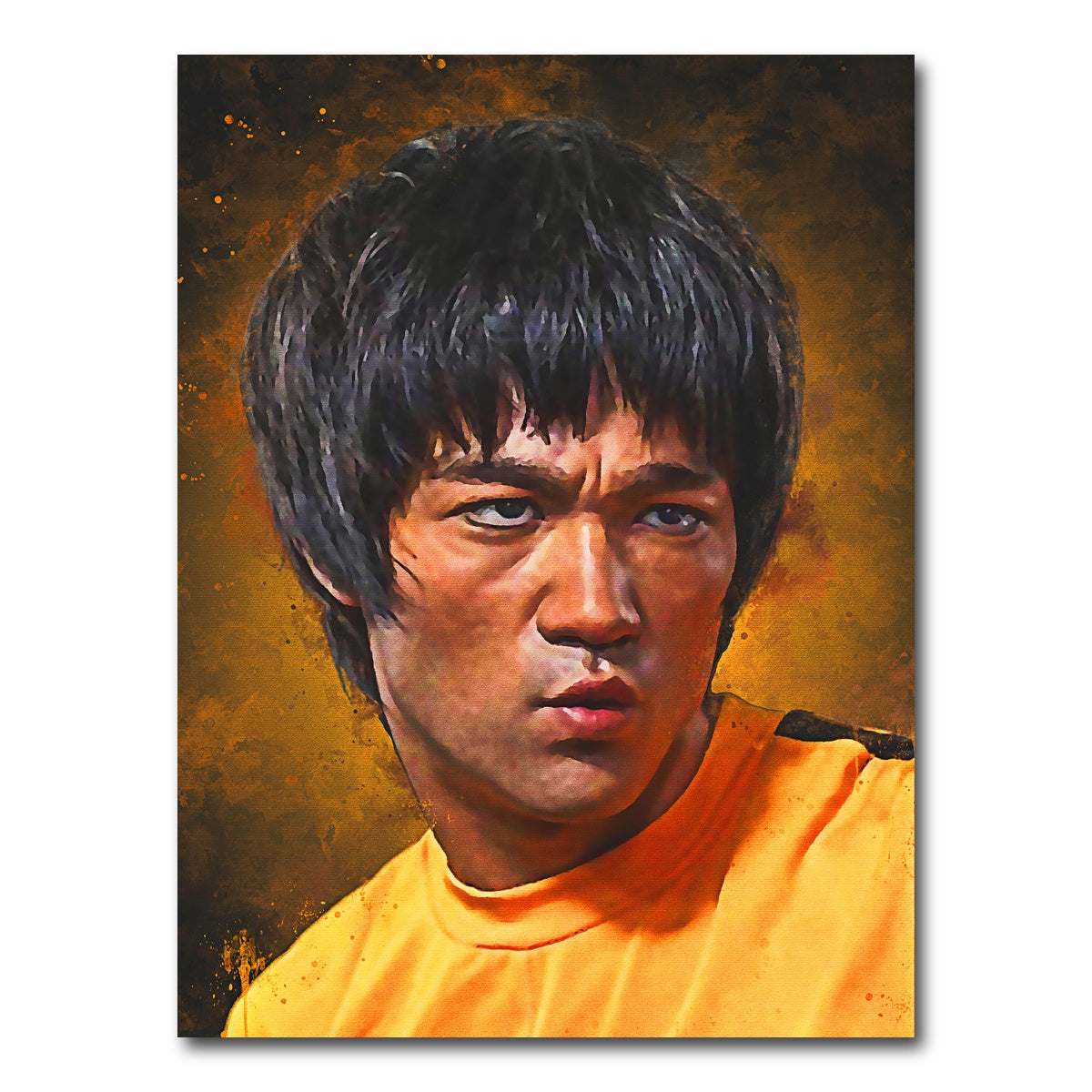 AUTO-MOCKUP WHITE | Bruce Lee Painting | 1 Piece | Gallery Wrap Canvas | group=3x4