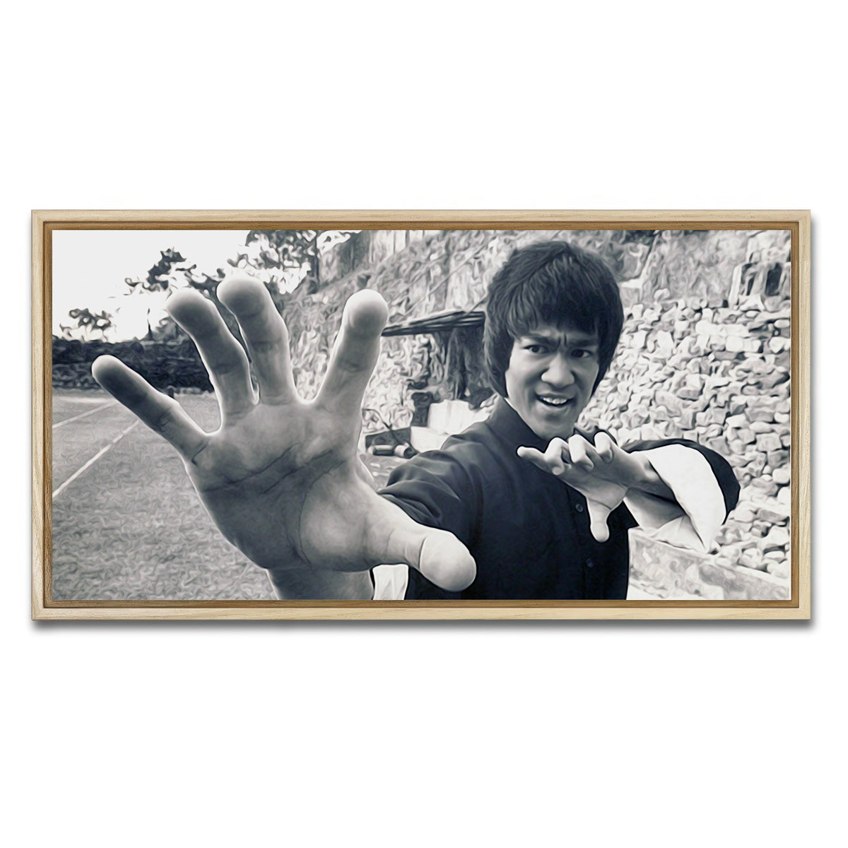 AUTO-MOCKUP WHITE | Bruce Lee | 1 Piece | Natural Framed Canvas | group=2x1