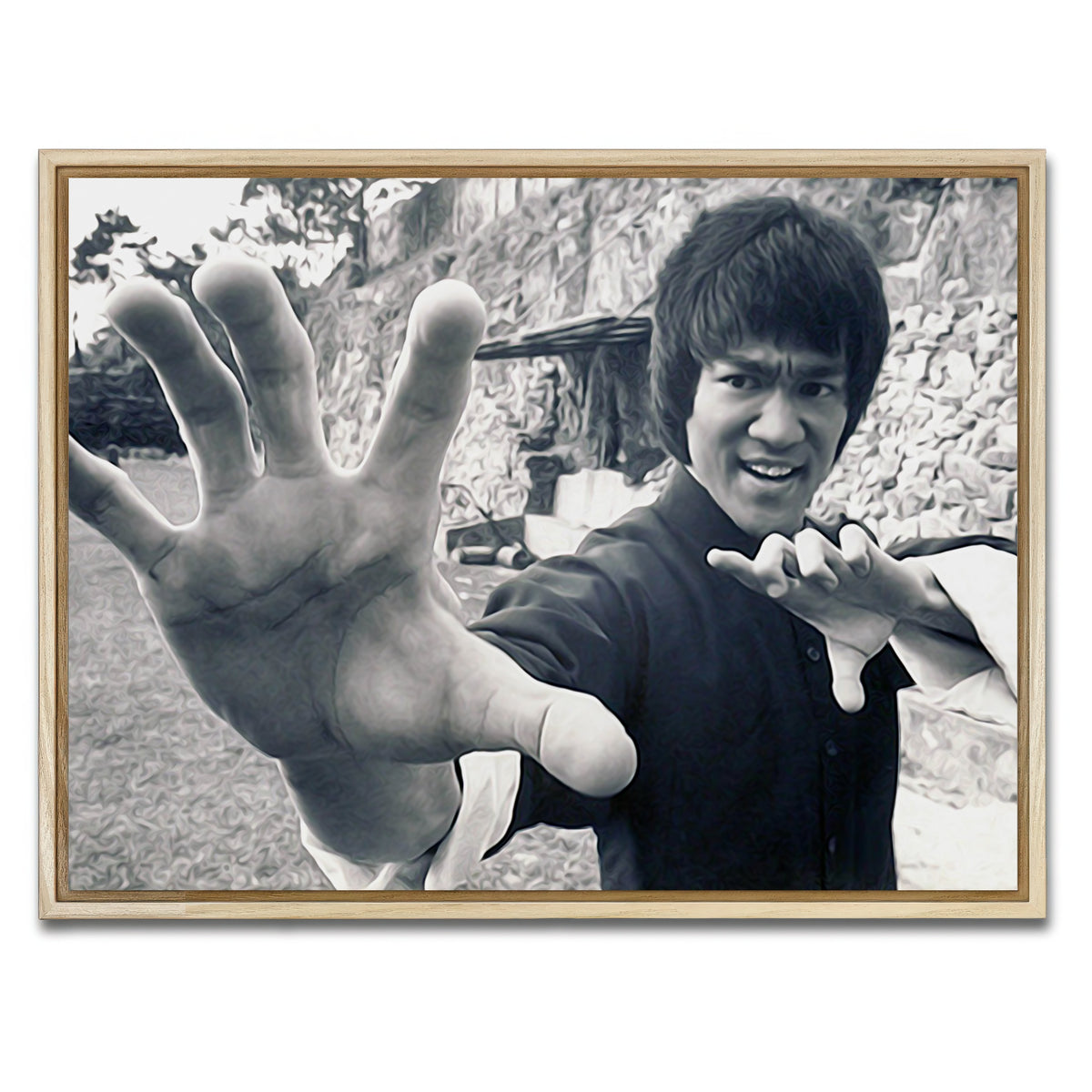 AUTO-MOCKUP WHITE | Bruce Lee | 1 Piece | Natural Framed Canvas | group=4x3