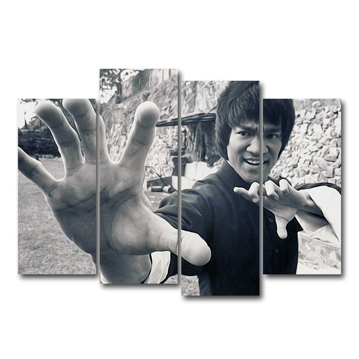 AUTO-MOCKUP WHITE | Bruce Lee | 4 Piece | Gallery Wrap Canvas | group=4_normal