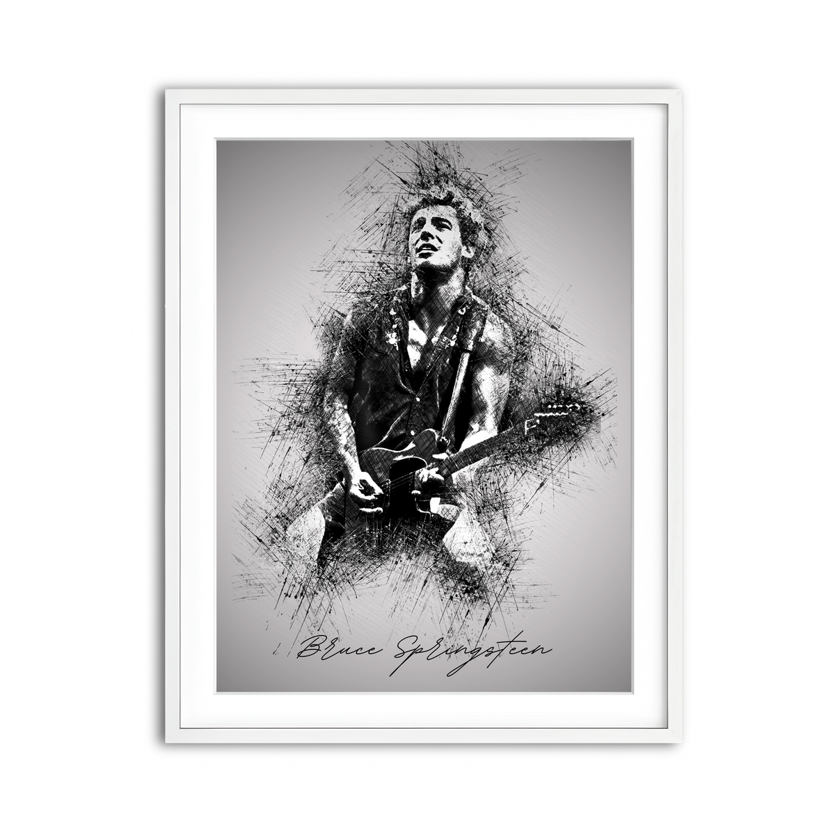 Framed Print 3x4 White