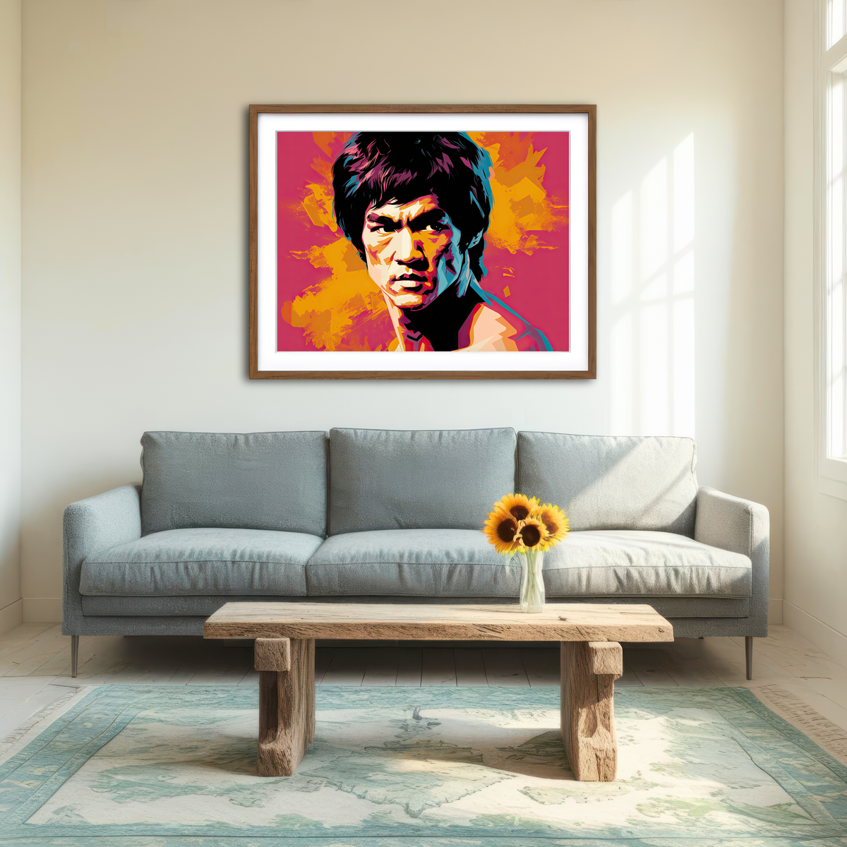 AUTO-MOCKUP ROOM | Bruce fierce Wall Art