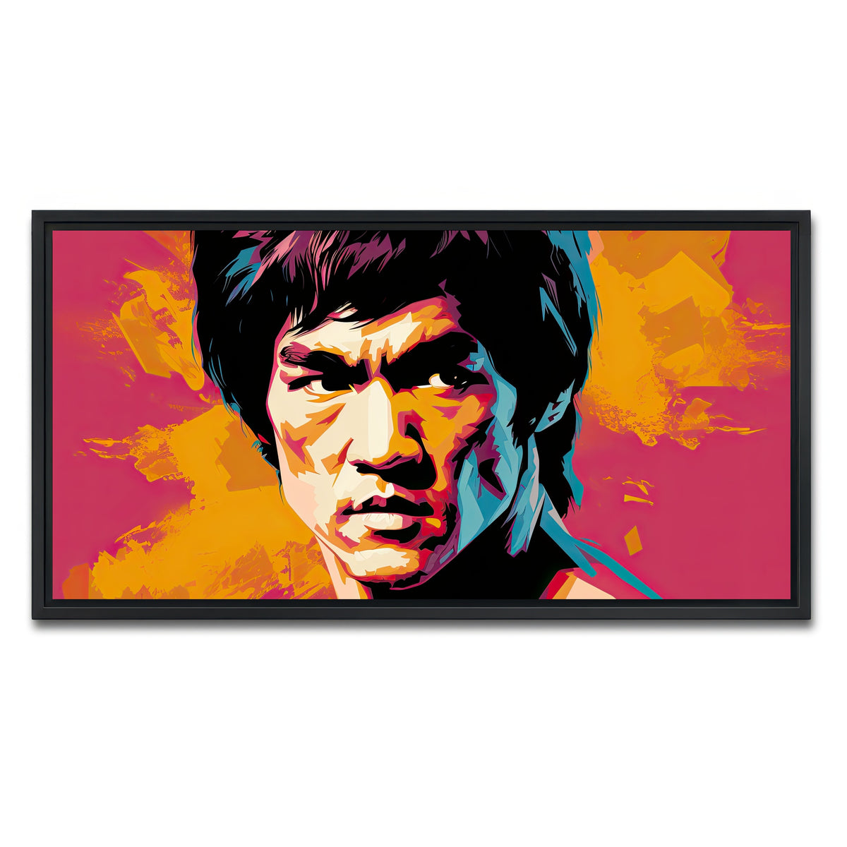 AUTO-MOCKUP WHITE | Bruce fierce | 1 Piece | Black Framed Canvas | group=2x1