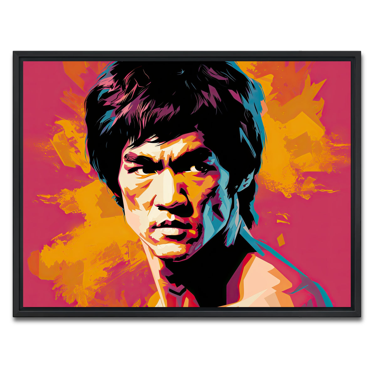 AUTO-MOCKUP WHITE | Bruce fierce | 1 Piece | Black Framed Canvas | group=4x3