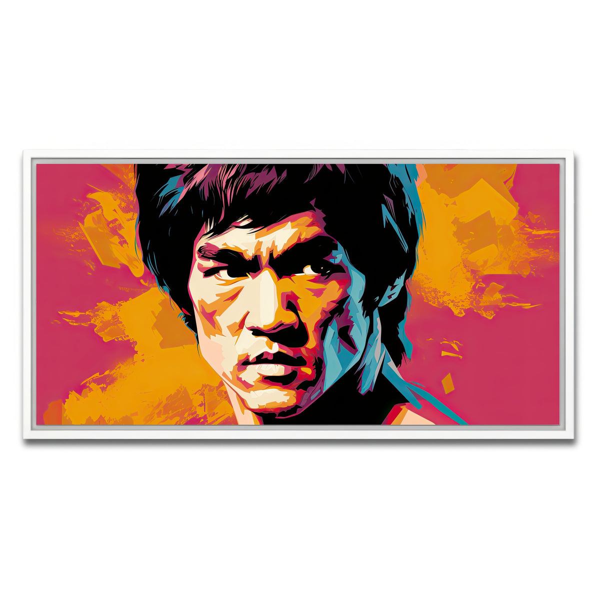 AUTO-MOCKUP WHITE | Bruce fierce | 1 Piece | White Framed Canvas | group=2x1