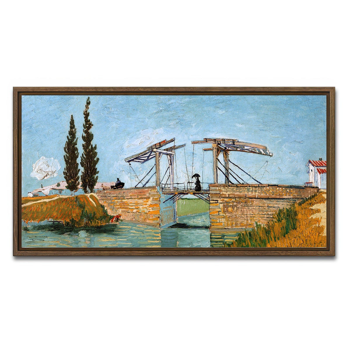 AUTO-MOCKUP WHITE | Brug bij Langlois | 1 Piece | Walnut Framed Canvas | group=2x1