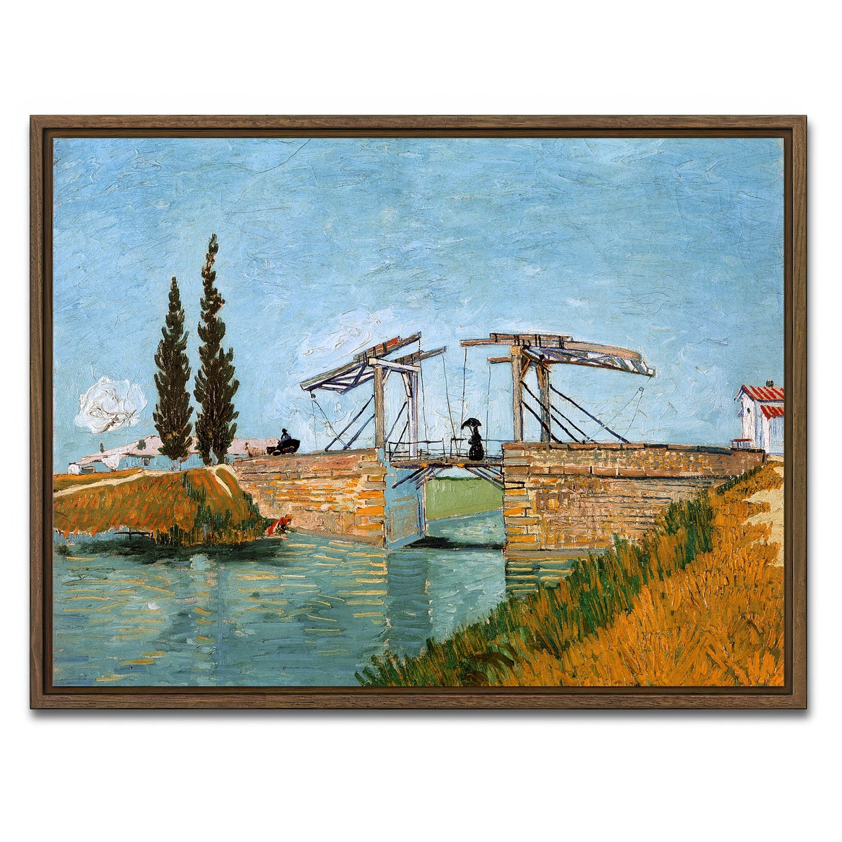 AUTO-MOCKUP WHITE | Brug bij Langlois | 1 Piece | Walnut Framed Canvas | group=4x3