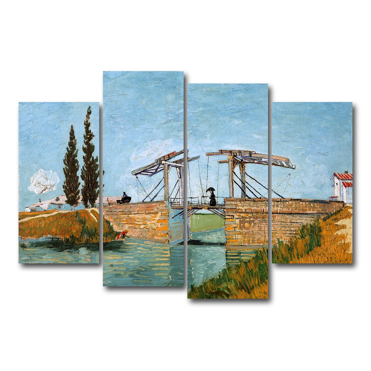 AUTO-MOCKUP WHITE | Brug bij Langlois | 4 Piece | Gallery Wrap Canvas | group=4_short