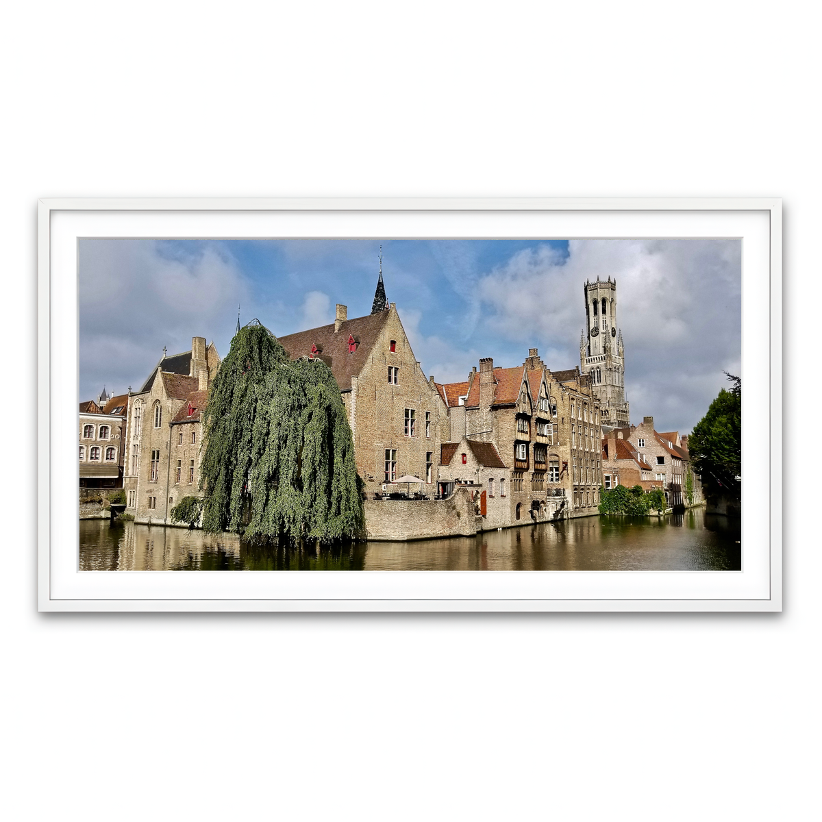 Framed Print 2x1 White