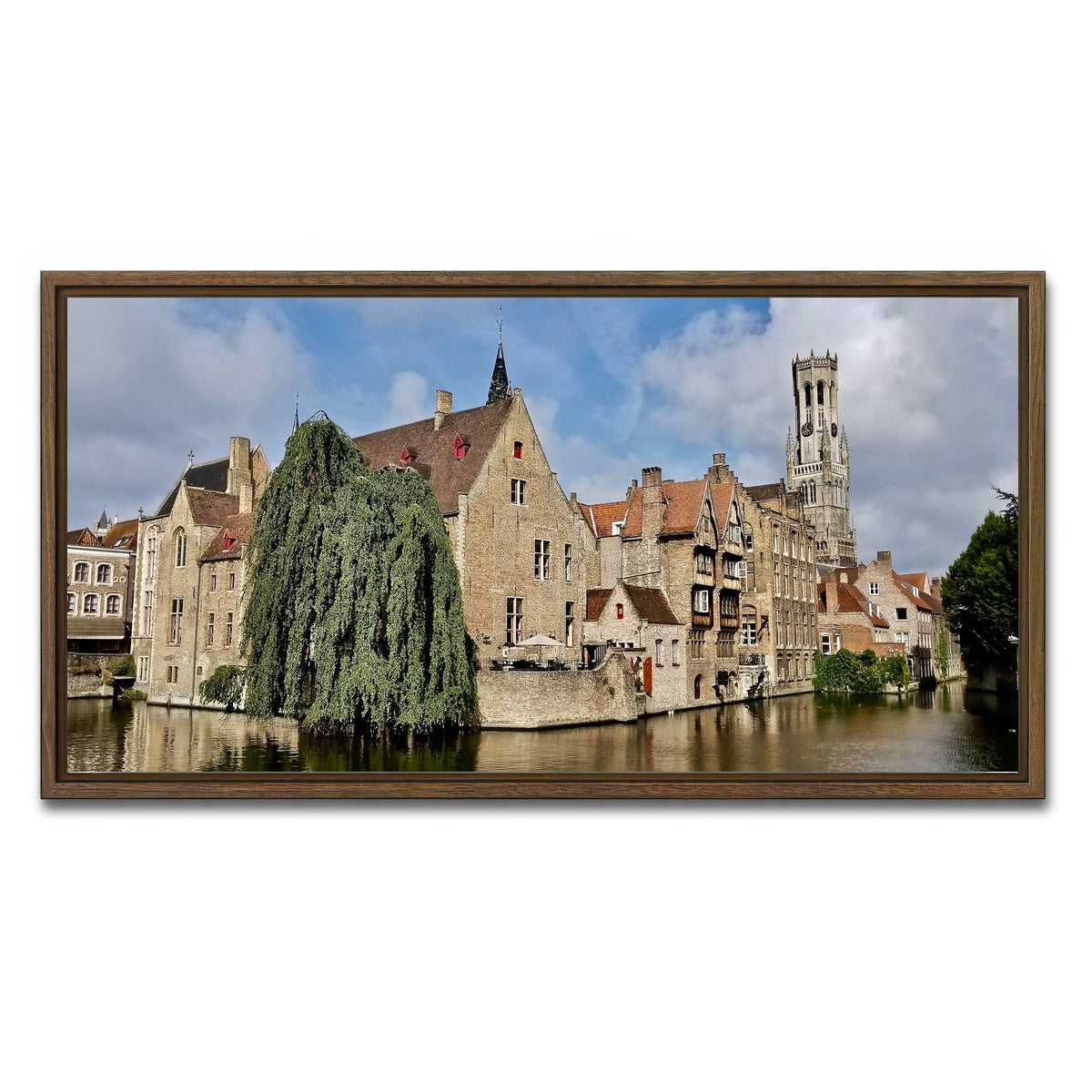 AUTO-MOCKUP WHITE | Bruges | 1 Piece | Walnut Framed Canvas | group=2x1