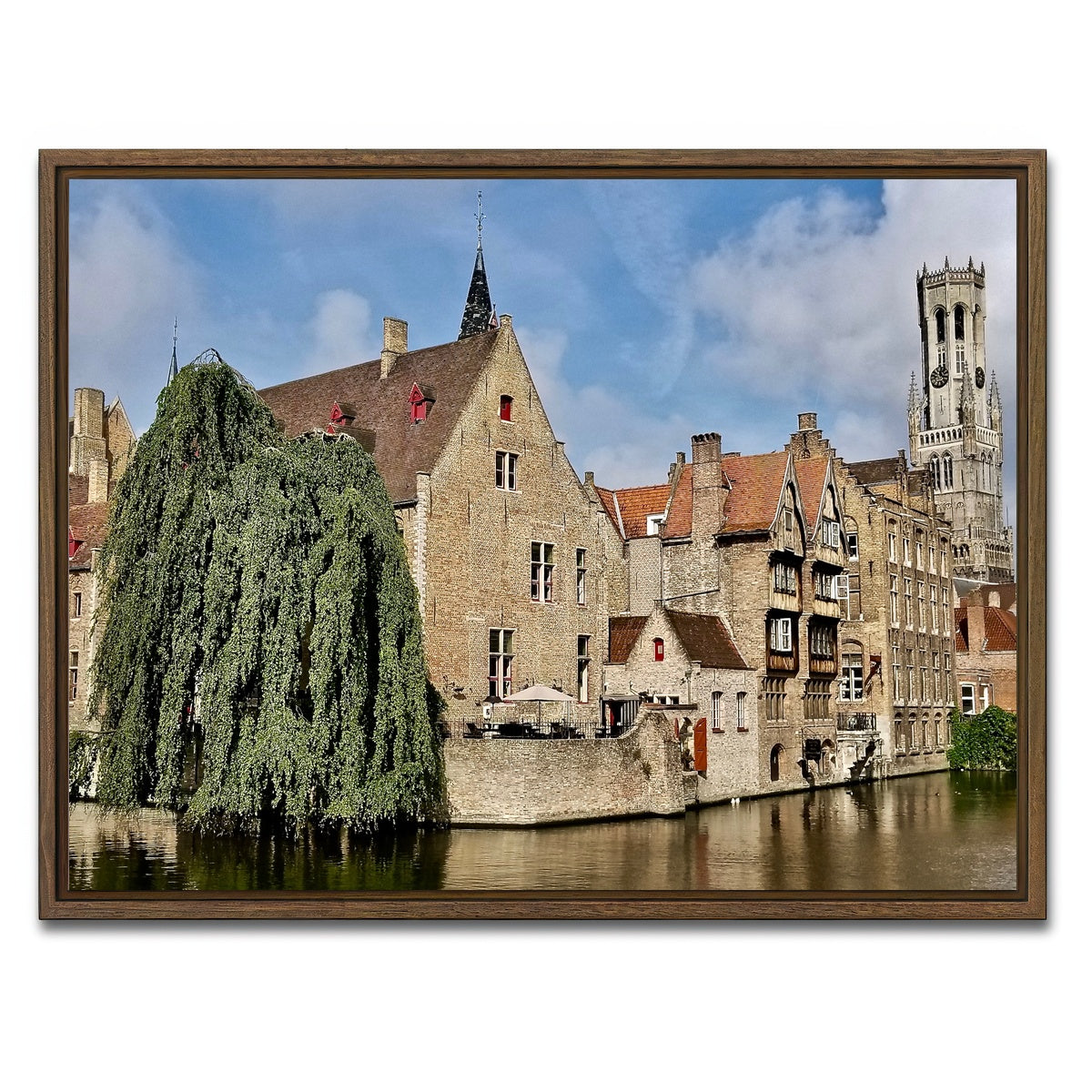 AUTO-MOCKUP WHITE | Bruges | 1 Piece | Walnut Framed Canvas | group=4x3