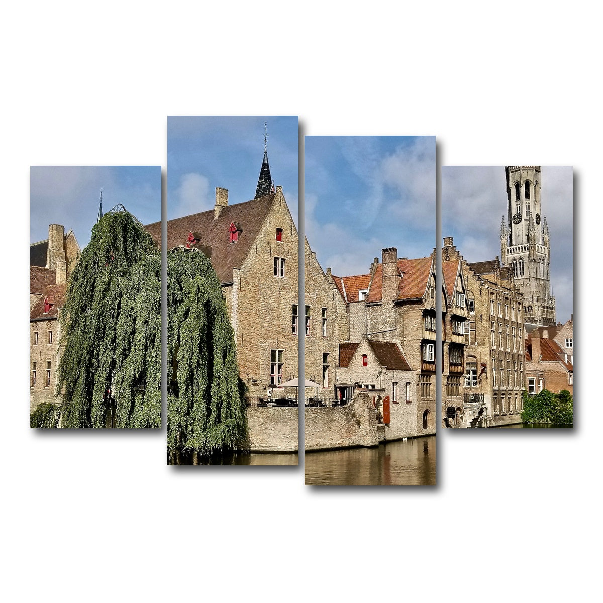 AUTO-MOCKUP WHITE | Bruges | 4 Piece | Gallery Wrap Canvas | group=4_short