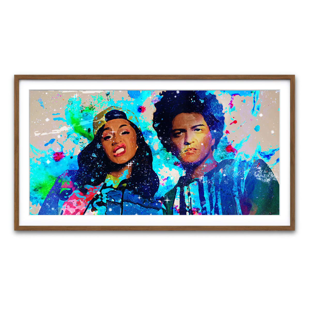 Framed Print 2x1 Walnut