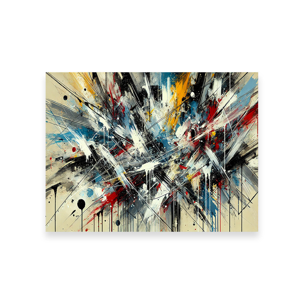 Brush Stroke and Splashes Wall Art