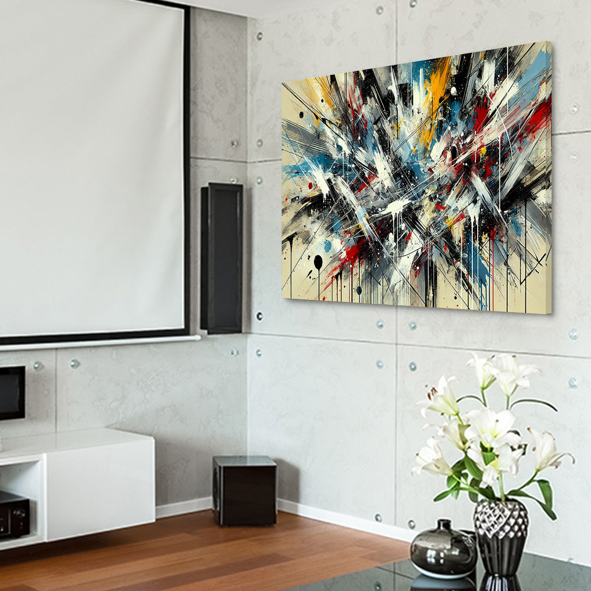 Brush Stroke and Splashes Wall Art