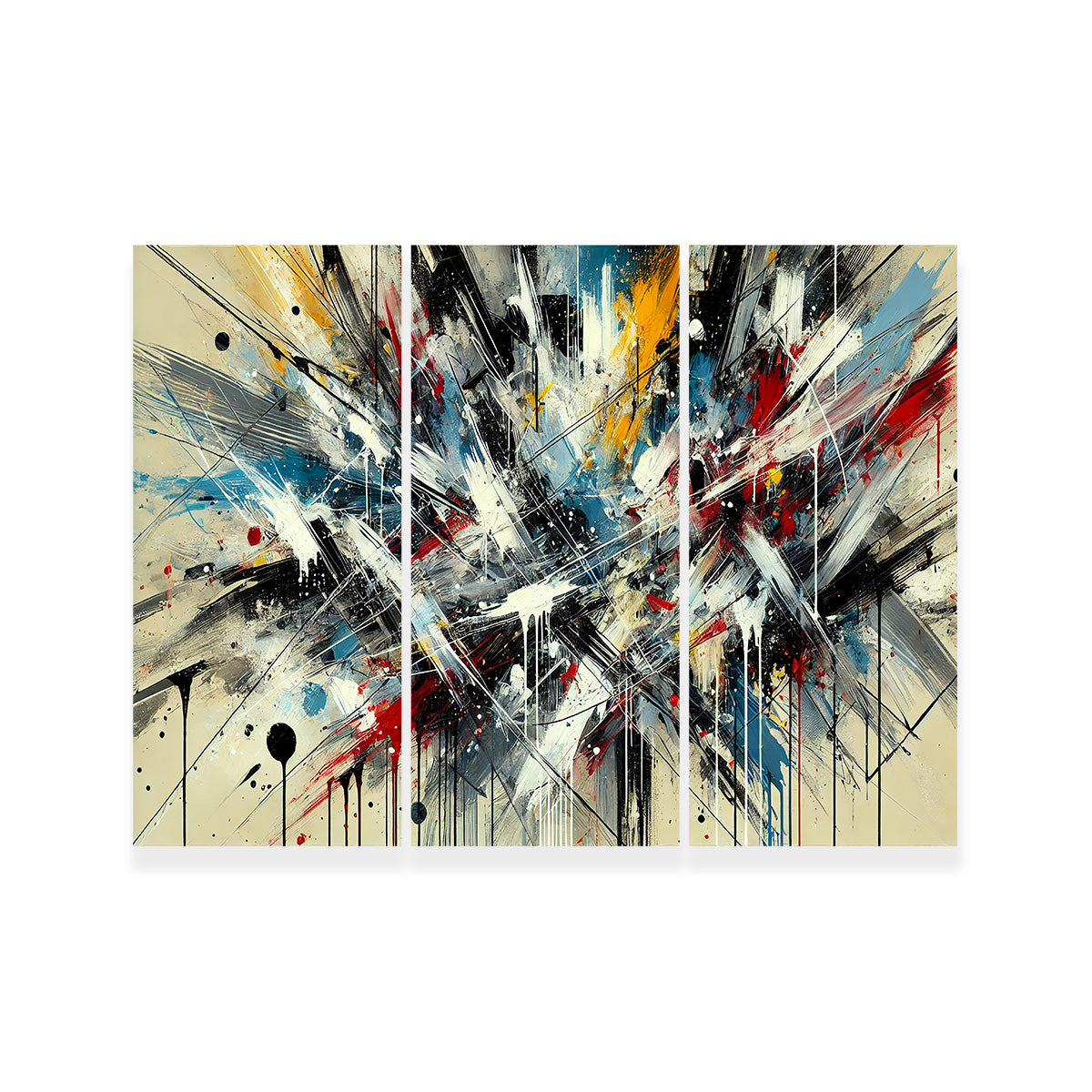 Brush Stroke and Splashes Wall Art