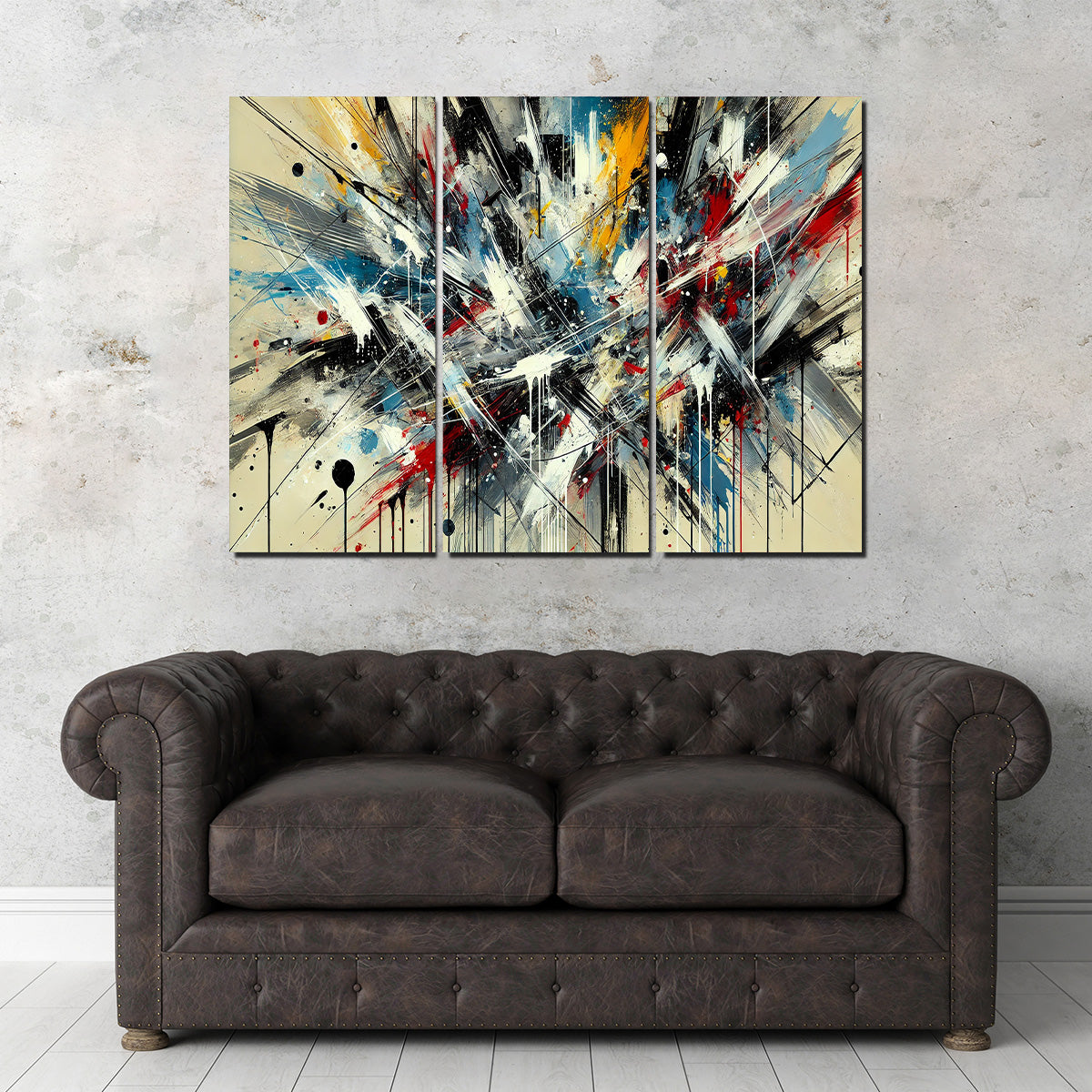 Brush Stroke and Splashes Wall Art