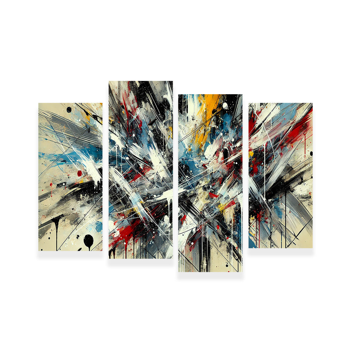 Brush Stroke and Splashes Wall Art