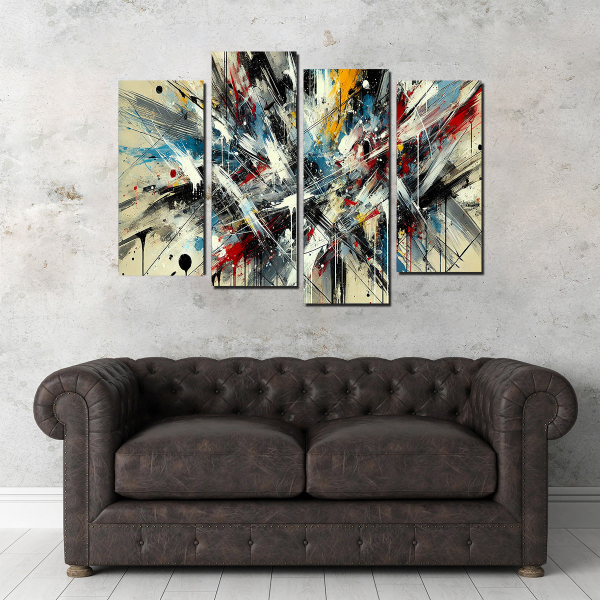 Brush Stroke and Splashes Wall Art