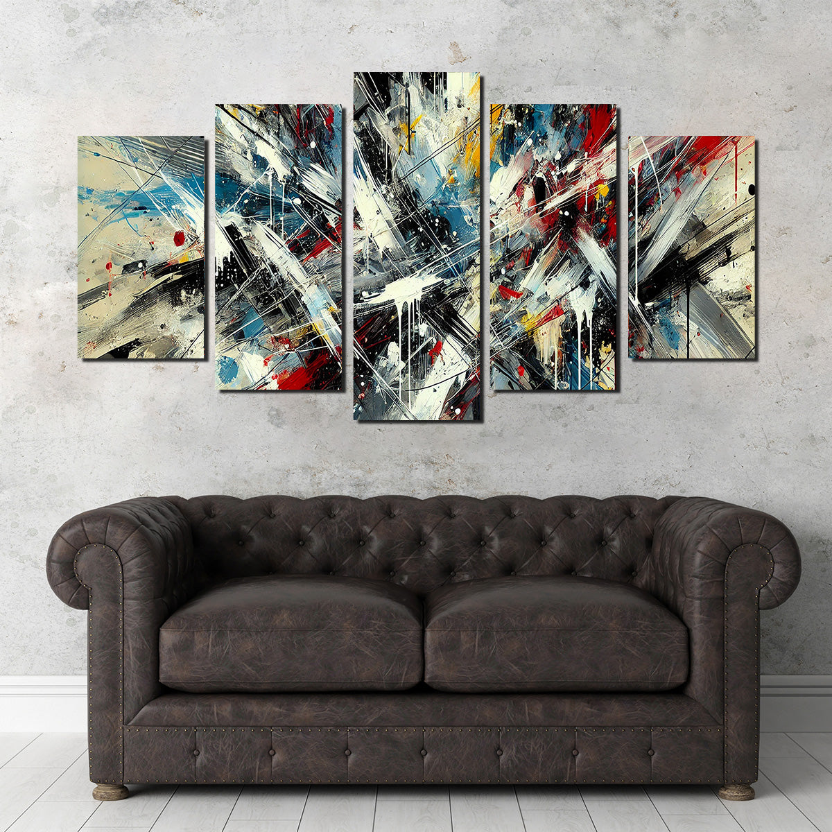 Brush Stroke and Splashes Wall Art