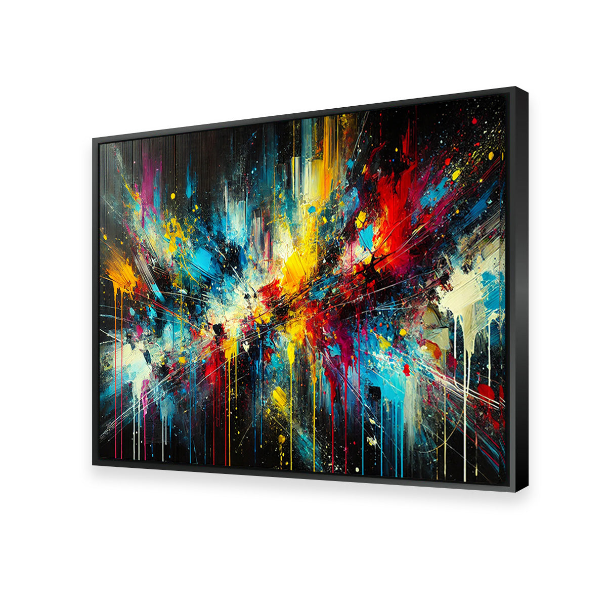 Brush Stroke and Splashes Dark Wall Art