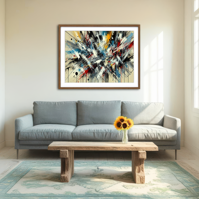 AUTO-MOCKUP ROOM | Brush Stroke and Splashes Wall Art