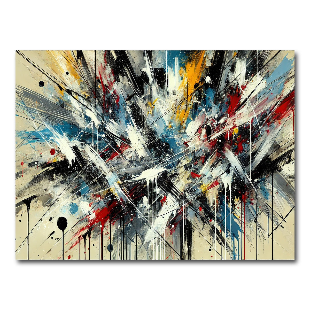AUTO-MOCKUP WHITE | Brush Stroke and Splashes | 1 Piece | Gallery Wrap Canvas | group=4x3