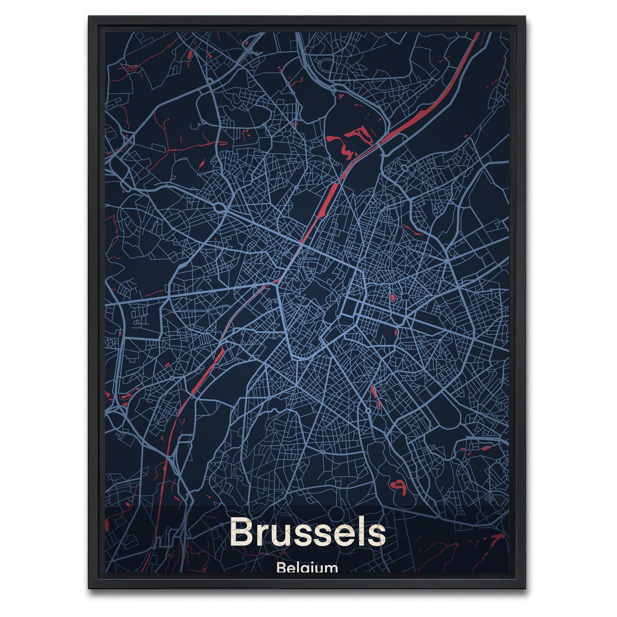 AUTO-MOCKUP WHITE | Brussels | 1 Piece | Black Framed Canvas | group=3x4