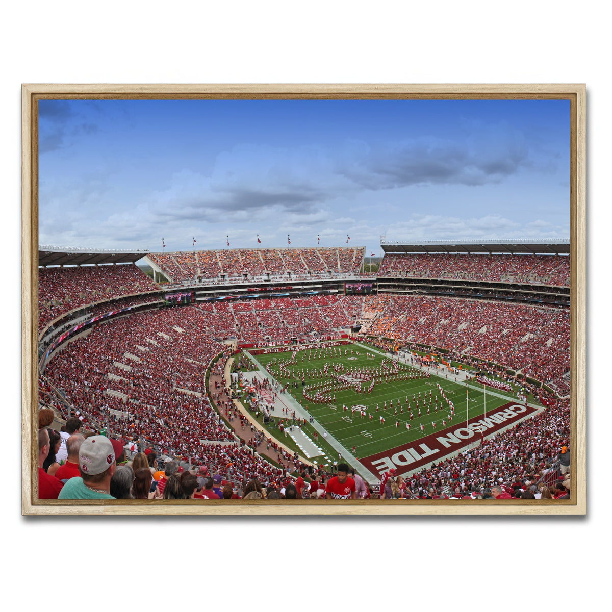 AUTO-MOCKUP WHITE | Bryant Denny Stadium | 1 Piece | Natural Framed Canvas | group=4x3